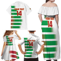 Custom Suriname Football Family Matching Off Shoulder Maxi Dress and Hawaiian Shirt 2025 Go Natio White Color