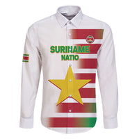 Custom Suriname Football Family Matching Short Sleeve Bodycon Dress and Hawaiian Shirt 2025 Go Natio White Color