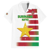 Custom Suriname Football Hawaiian Shirt 2025 Go Natio White Color