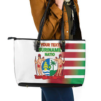 Custom Suriname Football Leather Tote Bag 2025 Go Natio White Color