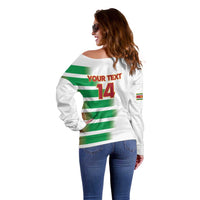 Custom Suriname Football Off Shoulder Sweater 2025 Go Natio White Color