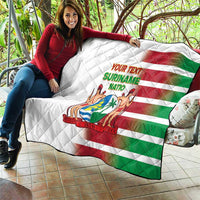 Custom Suriname Football Quilt 2025 Go Natio White Color