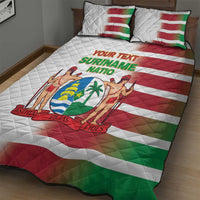 Custom Suriname Football Quilt Bed Set 2025 Go Natio White Color