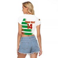 Custom Suriname Football Raglan Cropped T Shirt 2025 Go Natio White Color
