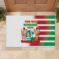 Custom Suriname Football Rubber Doormat 2025 Go Natio White Color