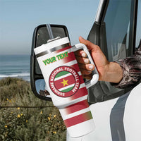 Custom Suriname Football Tumbler With Handle 2025 Go Natio White Color