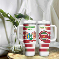 Custom Suriname Football Tumbler With Handle 2025 Go Natio White Color