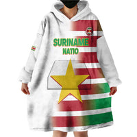 Custom Suriname Football Wearable Blanket Hoodie 2025 Go Natio White Color