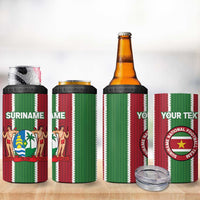 Custom Suriname Football 4 in 1 Can Cooler Tumbler 2025 Go Natio Flag Color