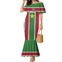 Custom Suriname Football Family Matching Mermaid Dress and Hawaiian Shirt 2025 Go Natio Flag Color