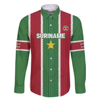Custom Suriname Football Family Matching Off The Shoulder Long Sleeve Dress and Hawaiian Shirt 2025 Go Natio Flag Color