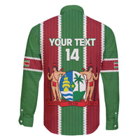 Custom Suriname Football Family Matching Off The Shoulder Long Sleeve Dress and Hawaiian Shirt 2025 Go Natio Flag Color