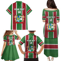 Custom Suriname Football Family Matching Puletasi and Hawaiian Shirt 2025 Go Natio Flag Color