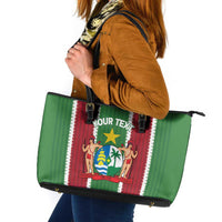 Custom Suriname Football Leather Tote Bag 2025 Go Natio Flag Color