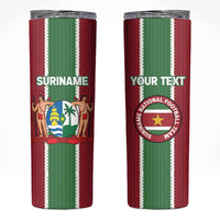 Custom Suriname Football Skinny Tumbler 2025 Go Natio Flag Color