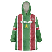 Custom Suriname Football Wearable Blanket Hoodie 2025 Go Natio Flag Color
