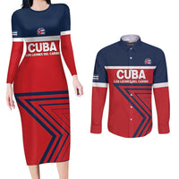 Custom Cuba Football Couples Matching Long Sleeve Bodycon Dress and Long Sleeve Button Shirt 2025 Los Leones del Caribe