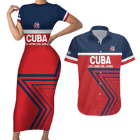 Custom Cuba Football Couples Matching Short Sleeve Bodycon Dress and Hawaiian Shirt 2025 Los Leones del Caribe
