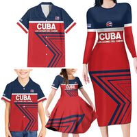 Custom Cuba Football Family Matching Long Sleeve Bodycon Dress and Hawaiian Shirt 2025 Los Leones del Caribe