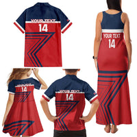 Custom Cuba Football Family Matching Tank Maxi Dress and Hawaiian Shirt 2025 Los Leones del Caribe