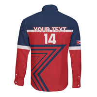 Custom Cuba Football Long Sleeve Button Shirt 2025 Los Leones del Caribe