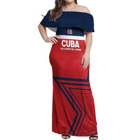 Custom Cuba Football Off Shoulder Maxi Dress 2025 Los Leones del Caribe