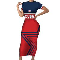 Custom Cuba Football Short Sleeve Bodycon Dress 2025 Los Leones del Caribe