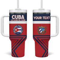Custom Cuba Football Tumbler With Handle 2025 Los Leones del Caribe