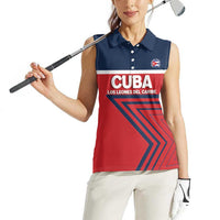 Custom Cuba Football Women Sleeveless Polo Shirt 2025 Los Leones del Caribe