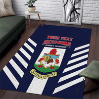 Custom Bermuda Football Area Rug 2025 Go Gombey Warriors - Blue