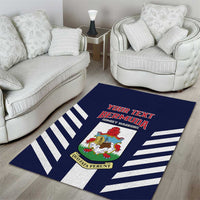 Custom Bermuda Football Area Rug 2025 Go Gombey Warriors - Blue
