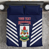 Custom Bermuda Football Bedding Set 2025 Go Gombey Warriors - Blue