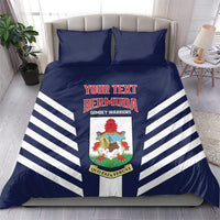 Custom Bermuda Football Bedding Set 2025 Go Gombey Warriors - Blue
