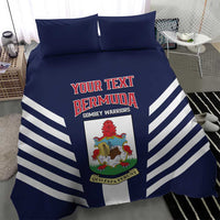 Custom Bermuda Football Bedding Set 2025 Go Gombey Warriors - Blue