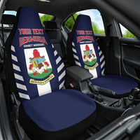 Custom Bermuda Football Car Seat Cover 2025 Go Gombey Warriors - Blue
