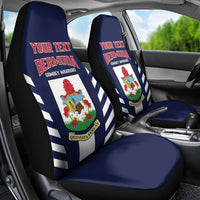 Custom Bermuda Football Car Seat Cover 2025 Go Gombey Warriors - Blue