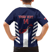 Custom Bermuda Football Kid Hawaiian Shirt 2025 Go Gombey Warriors - Blue
