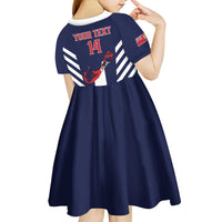 Custom Bermuda Football Kid Short Sleeve Dress 2025 Go Gombey Warriors - Blue