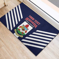 Custom Bermuda Football Rubber Doormat 2025 Go Gombey Warriors - Blue