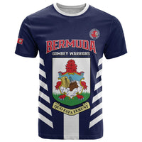 Custom Bermuda Football T Shirt 2025 Go Gombey Warriors - Blue