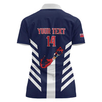 Custom Bermuda Football Women Polo Shirt 2025 Go Gombey Warriors - Blue