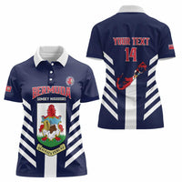Custom Bermuda Football Women Polo Shirt 2025 Go Gombey Warriors - Blue