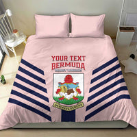 Custom Bermuda Football Bedding Set 2025 Go Gombey Warriors - Pink
