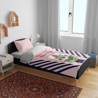 Custom Bermuda Football Bedding Set 2025 Go Gombey Warriors - Pink