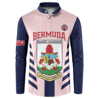Custom Bermuda Football Button Sweatshirt 2025 Go Gombey Warriors - Pink