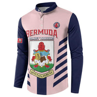 Custom Bermuda Football Button Sweatshirt 2025 Go Gombey Warriors - Pink