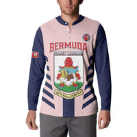 Custom Bermuda Football Button Sweatshirt 2025 Go Gombey Warriors - Pink