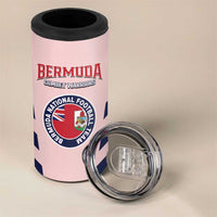 Custom Bermuda Football 4 in 1 Can Cooler Tumbler 2025 Go Gombey Warriors - Pink