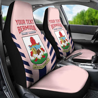 Custom Bermuda Football Car Seat Cover 2025 Go Gombey Warriors - Pink