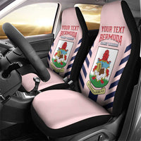 Custom Bermuda Football Car Seat Cover 2025 Go Gombey Warriors - Pink